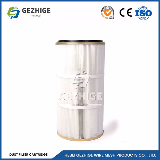 Gezhige 3m Fábrica de filtros de tratamiento de agua 3000PA 3500PA Reemplazo de presión de viento Filtros de cartucho industrial Cartucho de filtro de colector de polvo industrial de China